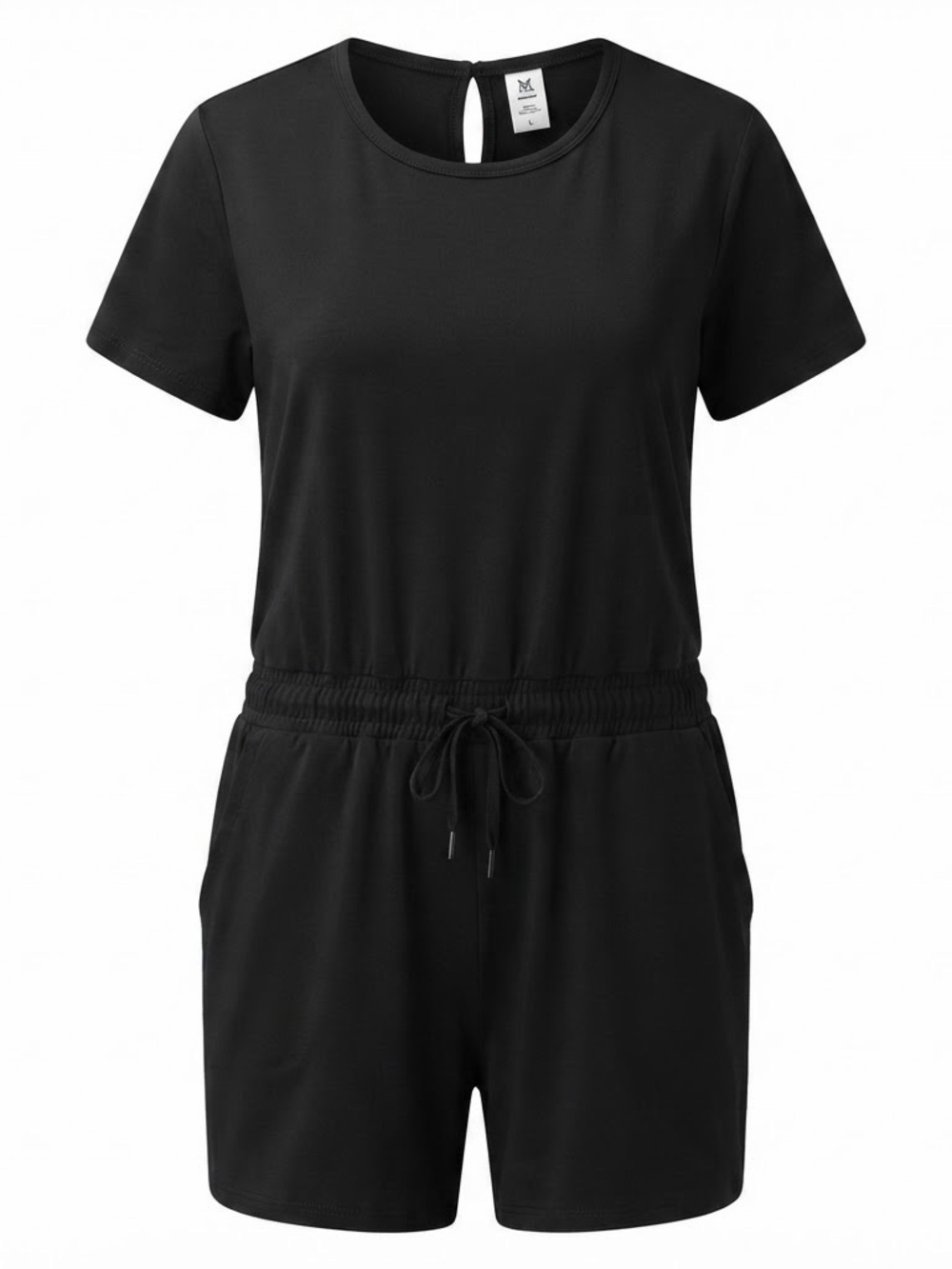 Member’s Mark Women’s XXL Black Favorite Soft Romper Shorts NWT Stretch Pockets